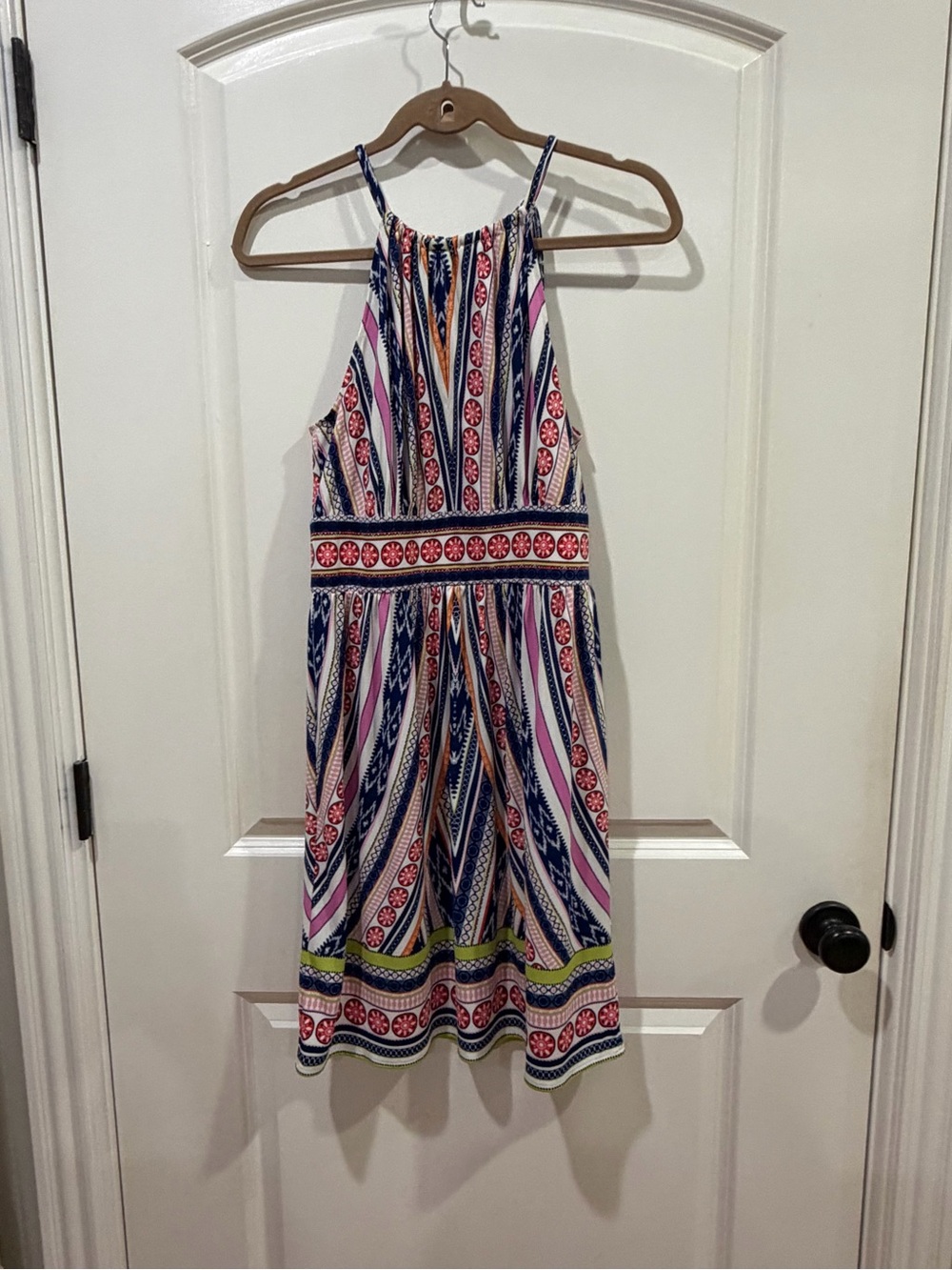 London Times Multicolor Halter-Style Casual Dress